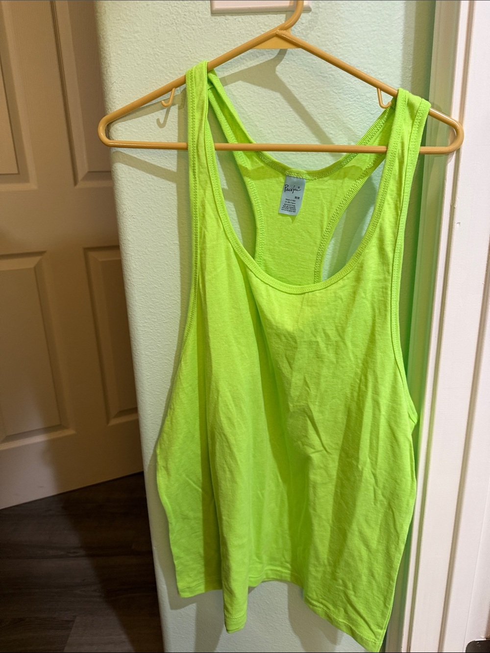 BrightGreen Racerback Tank Top - Pacific Brand